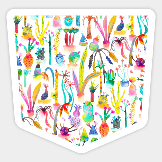 Pocket - Lush Garden Sticker by ninoladesign